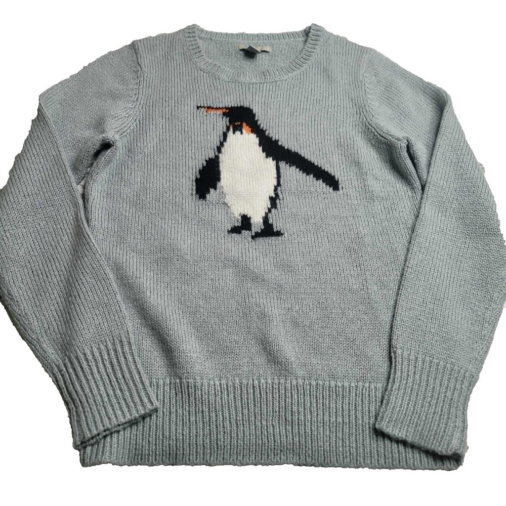 Bass Gray Penguin Sweater Women's‎ Medium
